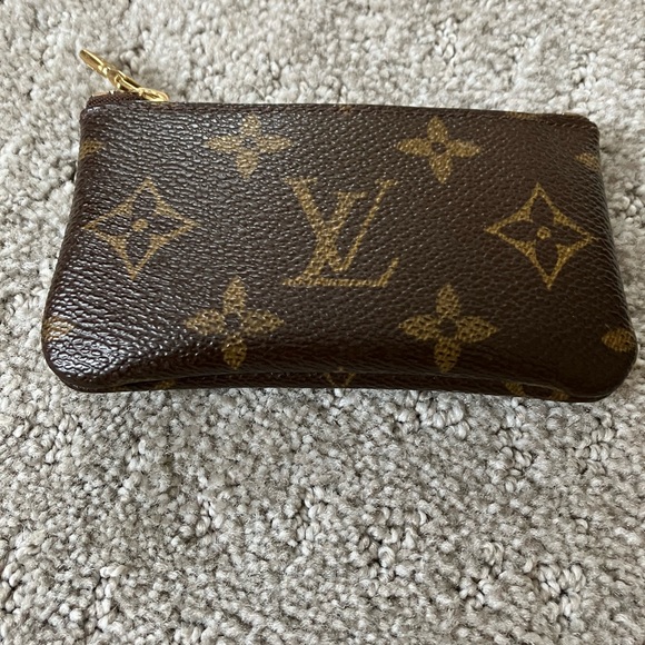 Authentic Vintage Louis Vuitton Monogram Key Cles Coin Pouch - No Keychain Clasp - Picture 1 of 8